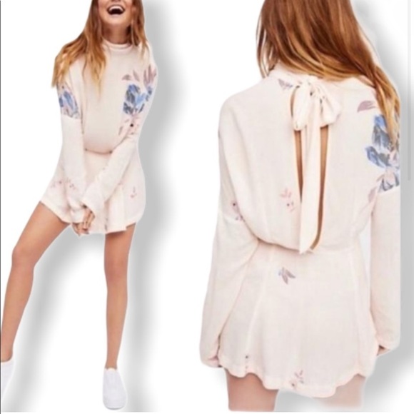 Free People Gemma Mock Neck printed tunic dress, size XS, like new condition - Picture 5 of 6